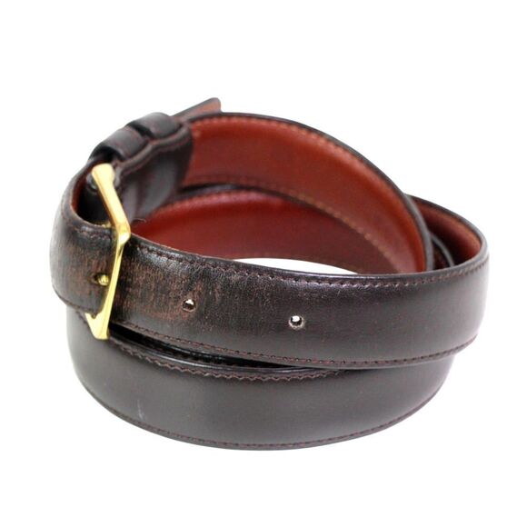 Coach 5700 DARK BROWN GENUINE LEATHER 7/8"Wd CASUAL DRESS MEN'S BELT 36/90 (80T - Picture 3 of 13